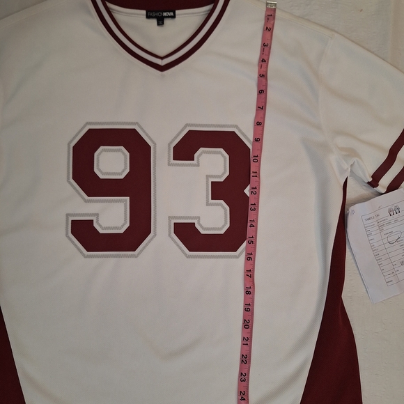 NWOT FASHION NOVA BUNDLE Black and Pink Polo with White and Maroon Jersey - Picture 12 of 16